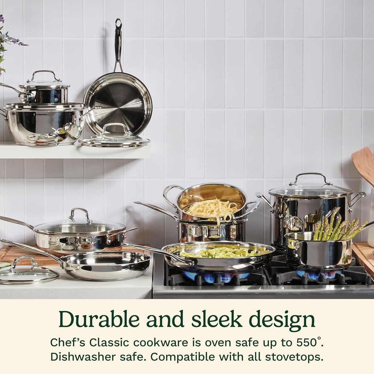 Sartén Abierto Cuisinart 10, Acero Inoxidable, Modelo 722-24