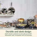 Sartén Abierto Cuisinart 10, Acero Inoxidable, Modelo 722-24
