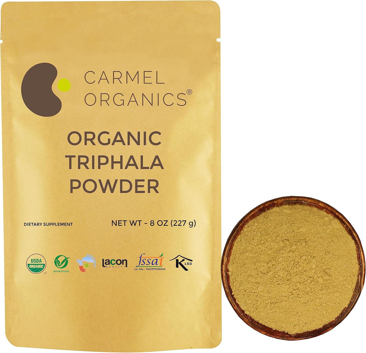 Suplemento Trifhala orgánico en polvo de 8 onzas o 1/2 lb