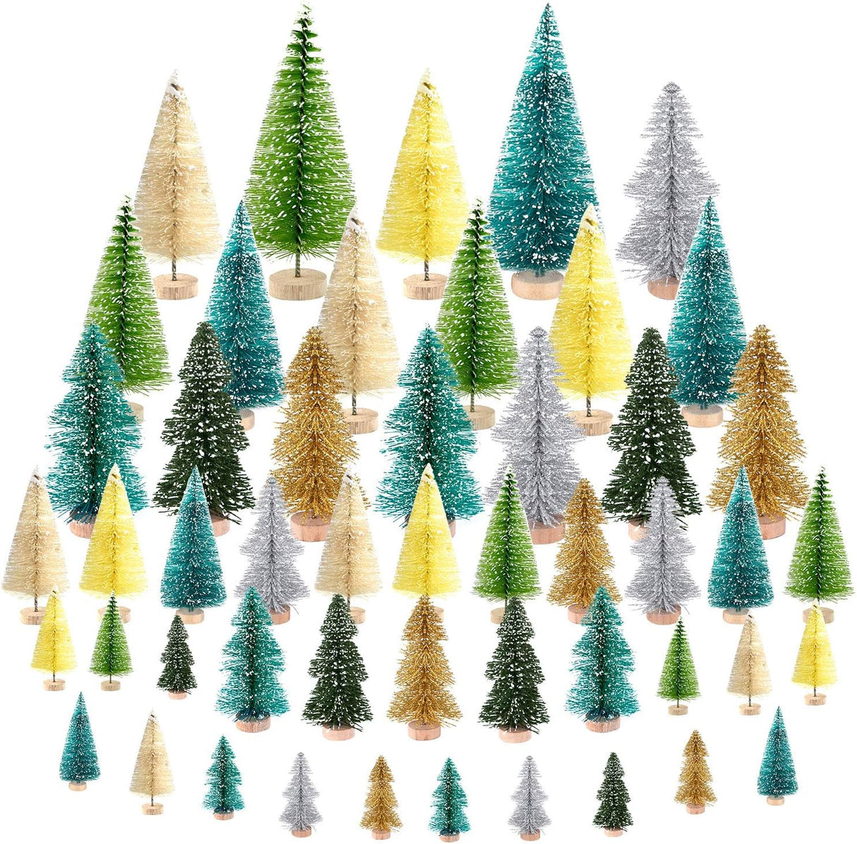Árboles de Navidad Mini KUUQA 50 Pcs Sisal para Decoración