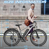 Bicicleta Eléctrica 750W, 25MPH, 60M, Suspensión, Modelo EBIKE