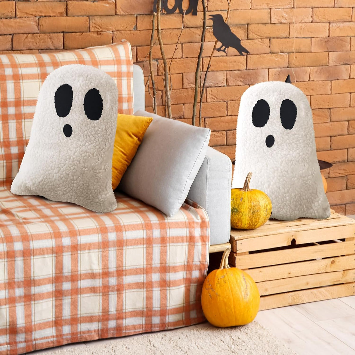 Cojines Decorativos Halloween Kigley 2 Pcs, 11.81 x 7.87 Pulgadas