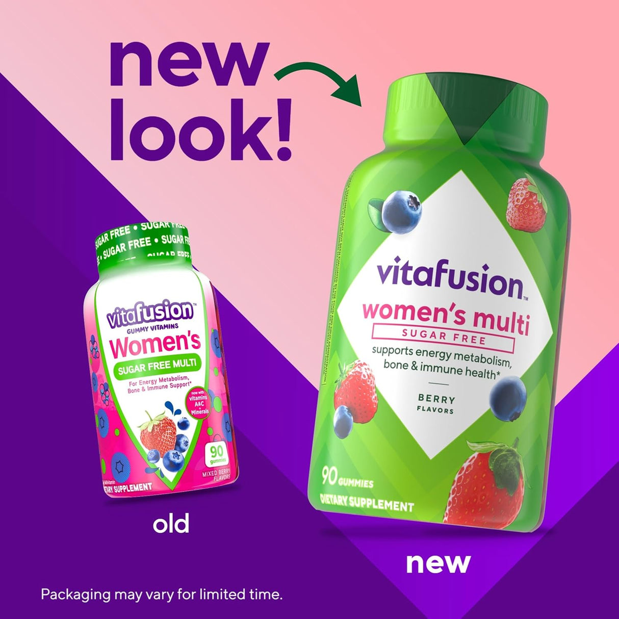 Multivitamínico Gummy Sugar Free Vitafusion, 90 gomitas