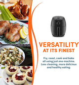 Freidora de aire Elite Gourmet EAF-0201, 2.1qt, 1000W, timer