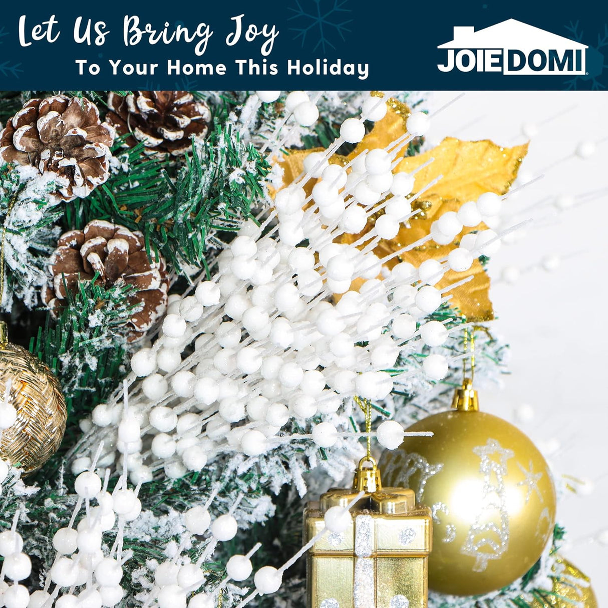 Ramas decorativas Joiedomi, 24 Pcs, para árbol de Navidad