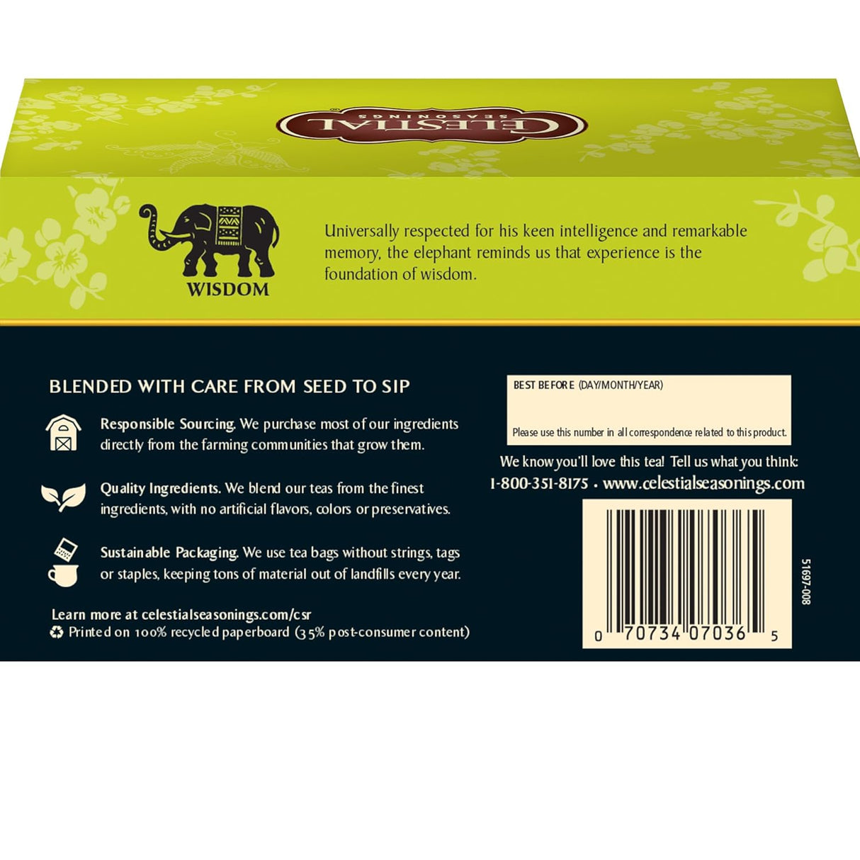 Té Verde Celestial Seasonings, Antioxidantes, 20 Sobres