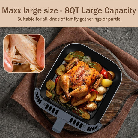 Air Fryer SEEDEEM Max XL 8 Quart 10 en 1 con Pantalla Táctil