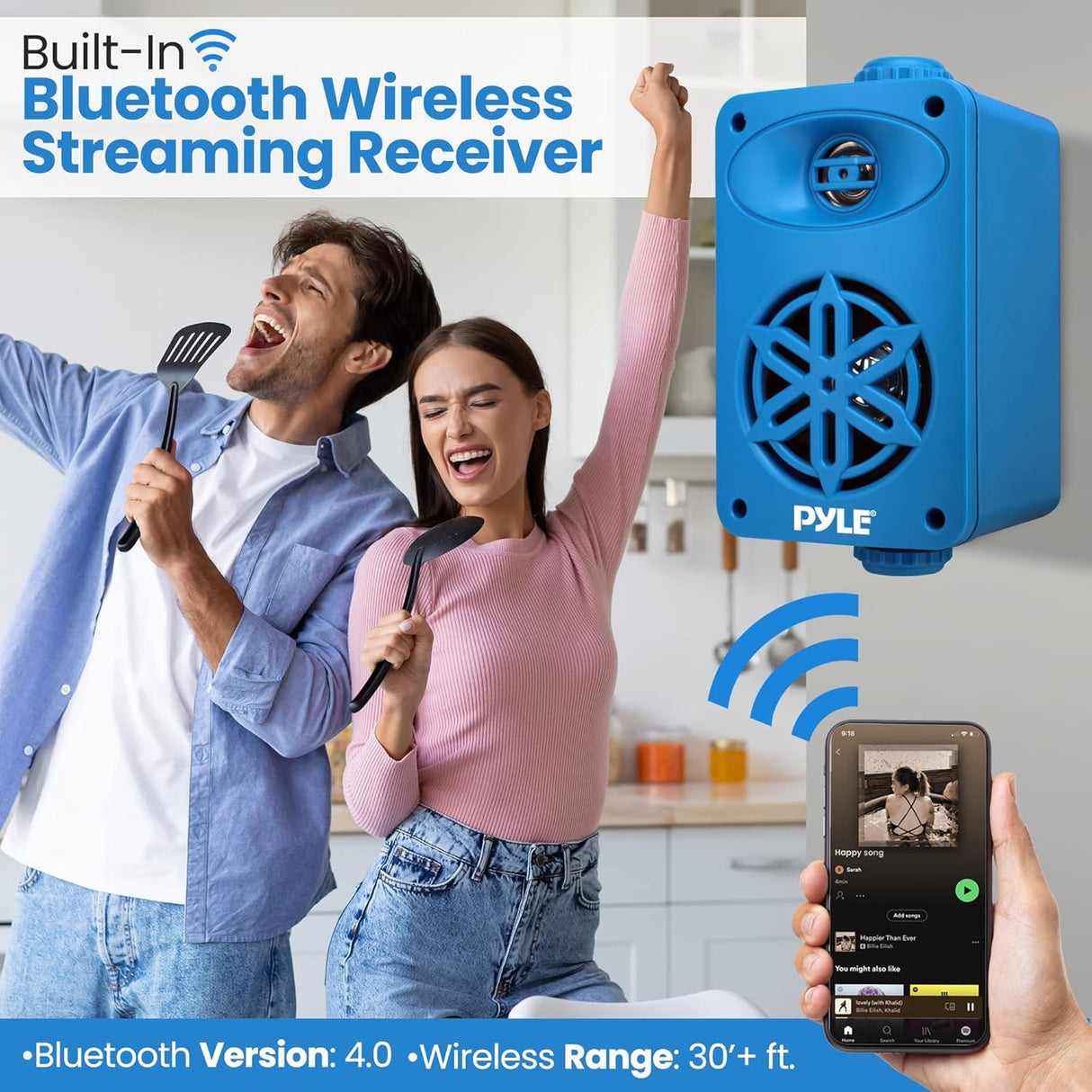 Parlante  de altavoces Bluetooth PYLE-HOME PDWRBT36BL 200 W