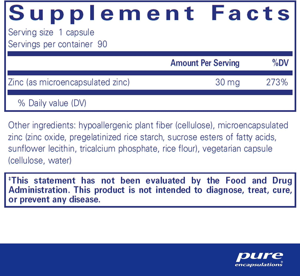 Suplementos UltraZin Zinc  Apoyo mineral de absorción  90un