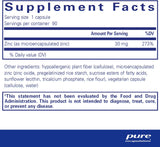 Suplementos UltraZin Zinc  Apoyo mineral de absorción  90un