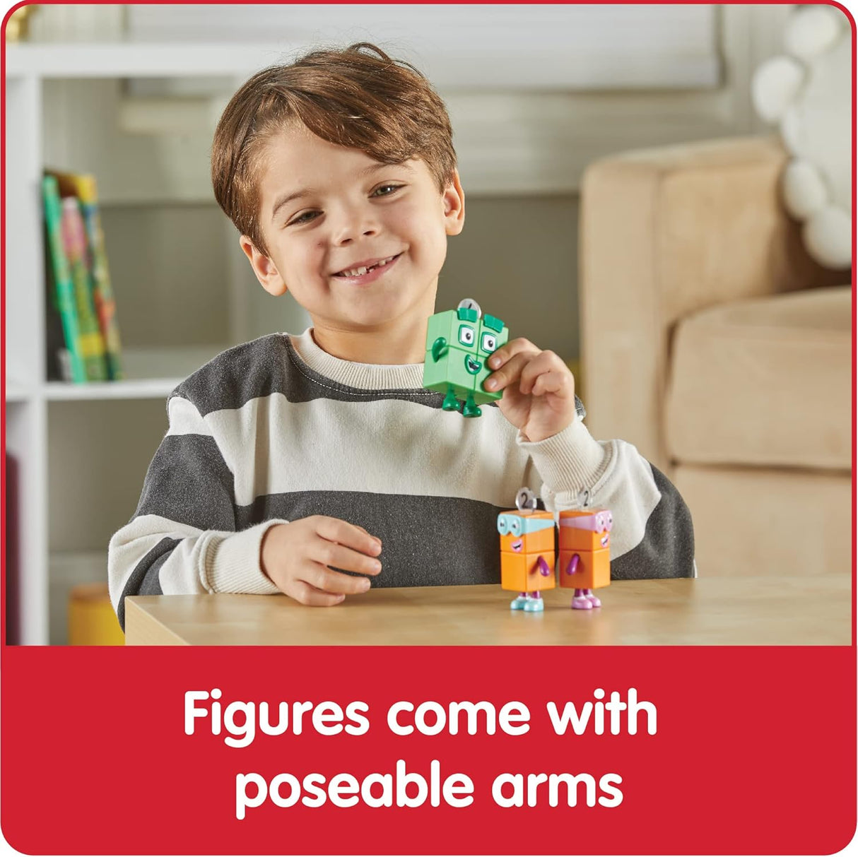 Figuras de Acción Numberblock Four - hand2mind, Juguetes Matemáticos