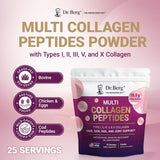 Colágeno en Polvo Dr. Berg Multi con 5 Tipos, 14g Proteínas