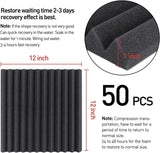 Paneles Acústicos 50 Pck Alta Densidad 1x12x12 Wedge