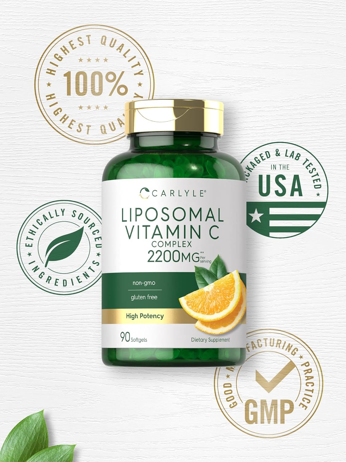 Suplementos  Vitamina C liposomal  2200 mg 90 und sin gluten