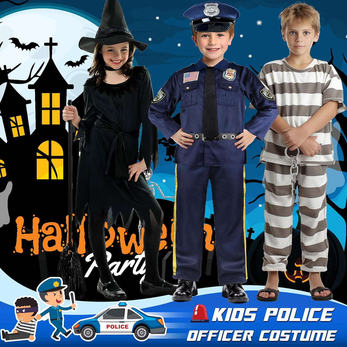 Disfraz de Policía para Niños Joycover - Halloween, Juego de Roles