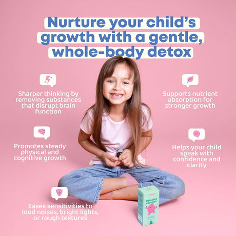 JoySpring DetoxZee gotas para niños, limpieza natural con zeolita y cilantro
