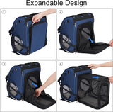 Mochila expandible para mascotas para gatos portátil