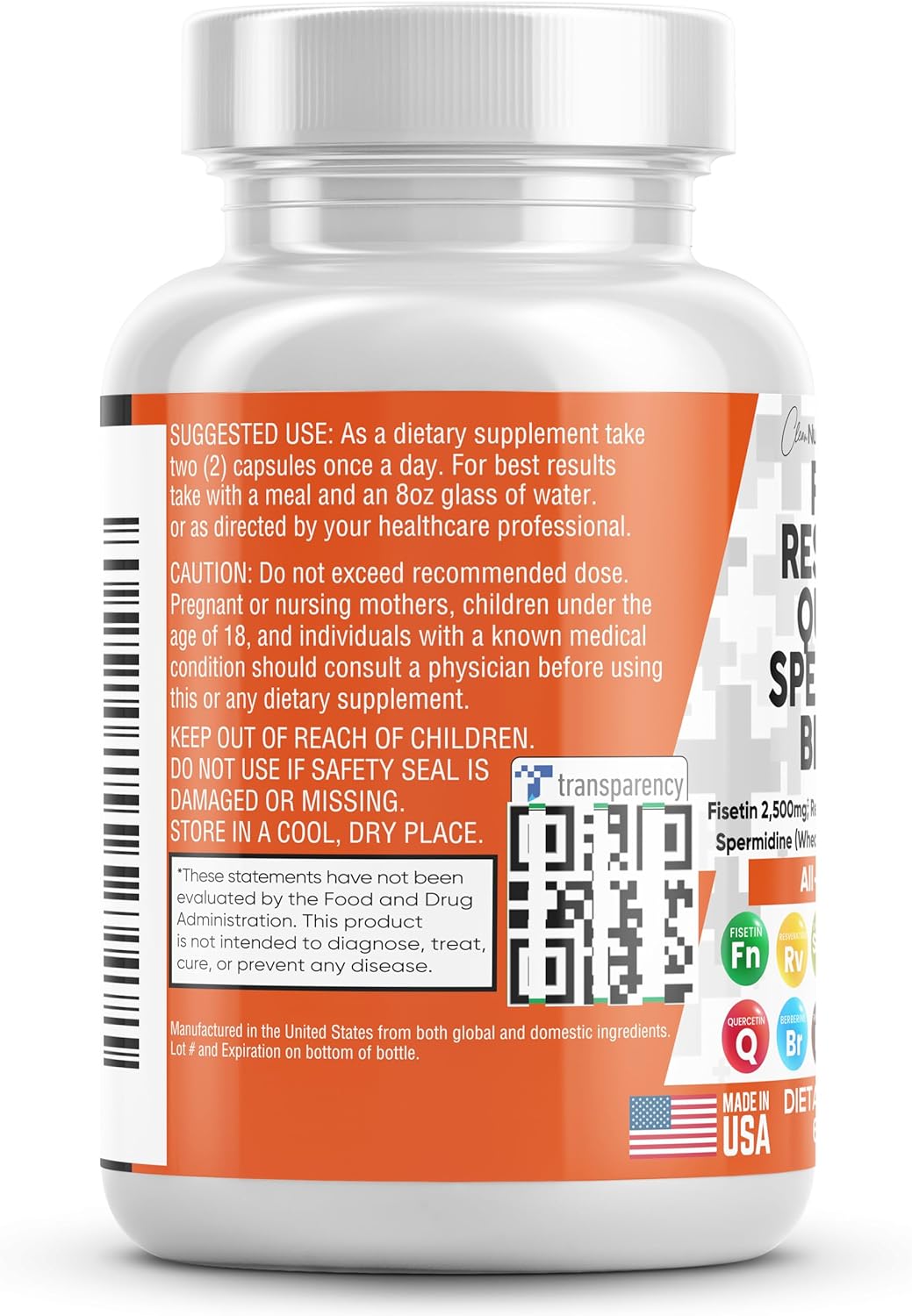 Suplementos Fisetin 2500mg Quercetin 1000mg Resveratrol