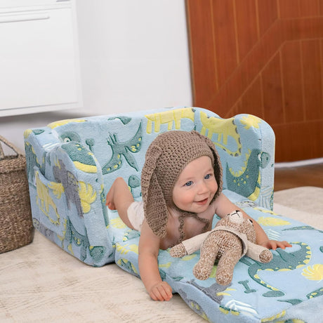 Silla de felpa suave y plegable para niños pequeños