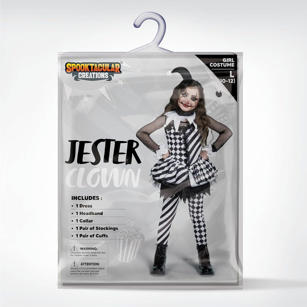 Disfraz de payasa para niñas, Spooktacular Creations, Halloween