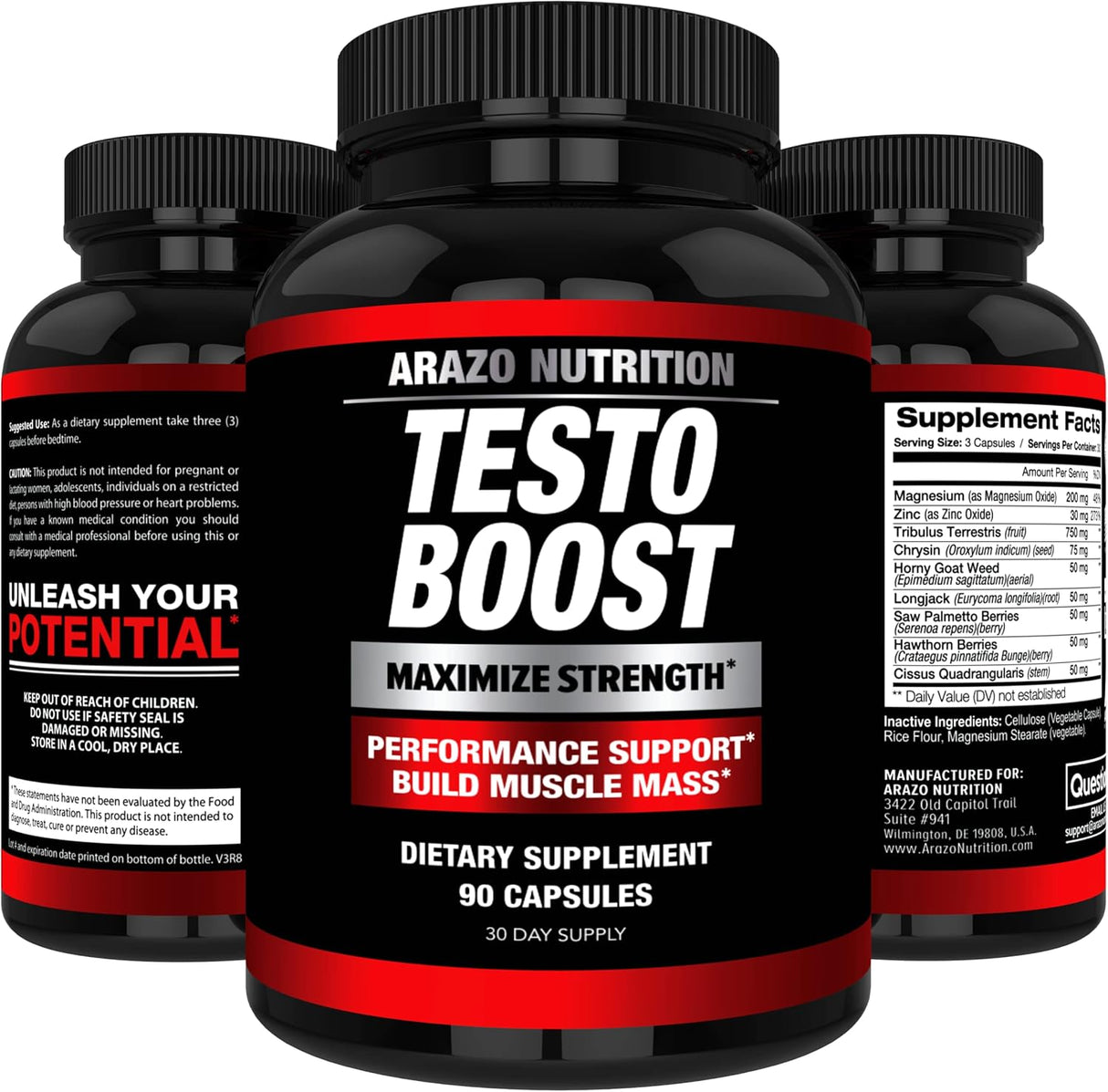Suplemento TestoBoost Test Booster   Tribulus 90 capsulas
