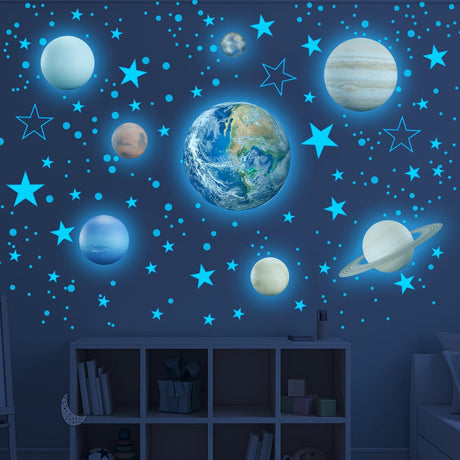 Estrellas Brillantes en la Oscuridad, Stickers de Planetas