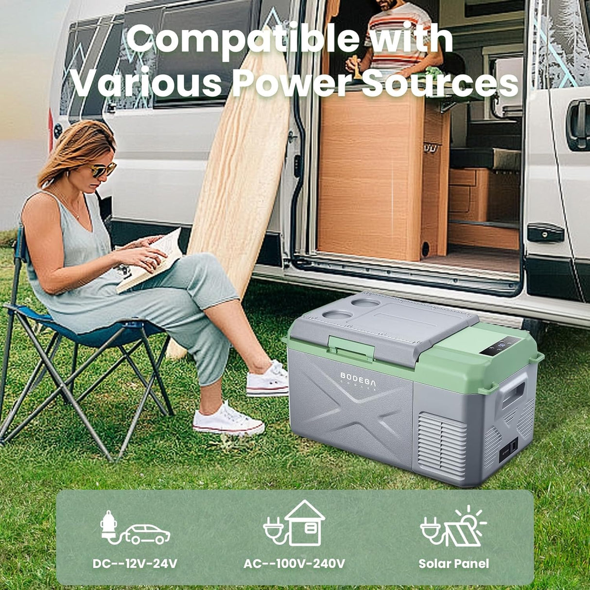 Refrigerador de coche de 12 voltios 4℉-68℉ congelador