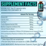 Vegan Probiotic Plus B12 - 22B CFU, Prebiotics, Digestión
