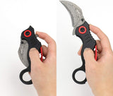 Navaja táctica plegable con hoja en forma de garra de ave