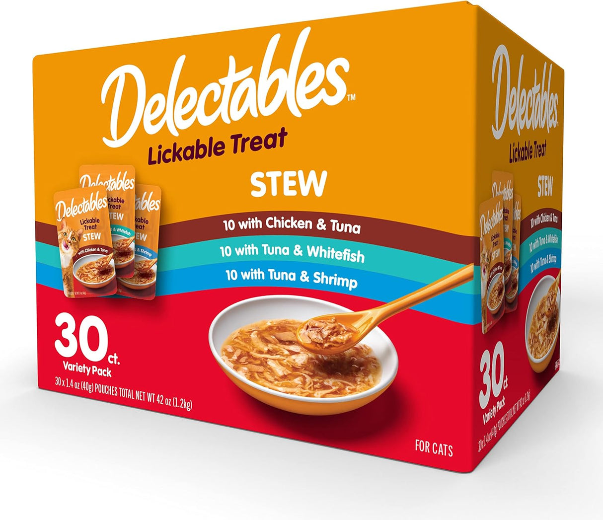 Delectables Estofado, Hartz, Gatos Adultos y Mayores, 30 Cts