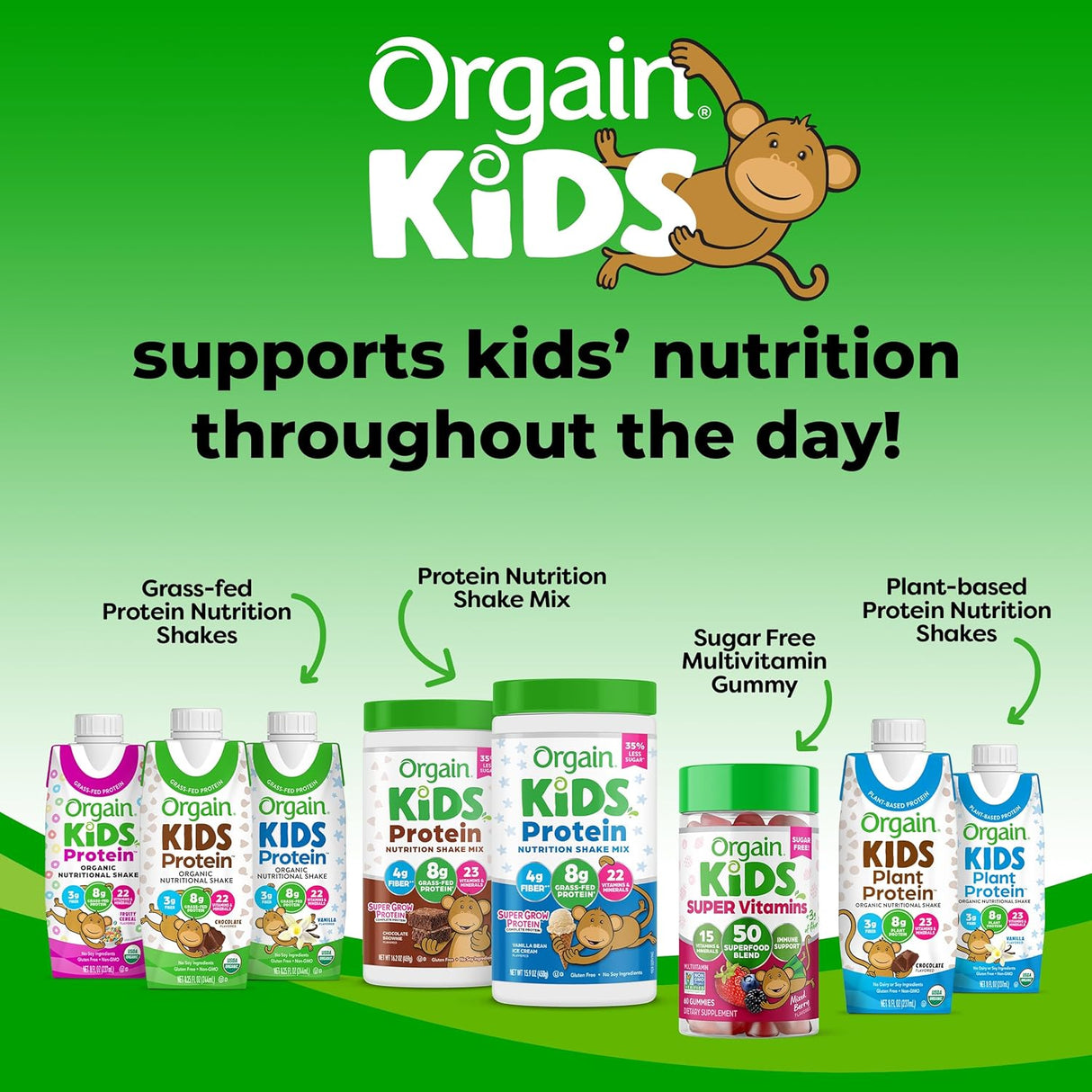 Suplementos multivitamínicas sin azúcar para niños veganas