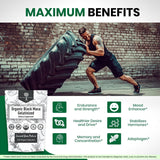 Gelatinized Black Maca Orgánica 3X 200 Cápsulas Energía, Enfoque, Resistencia