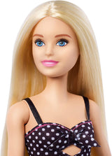 Muñeca Barbie Fashionistas con cabello largo y vestido de lunares