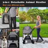 Carrito de mascotas 3 en 1, marca XYZ, portátil y plegable
