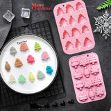 Molde de Silicona Navideño 3 Pack, Ideal para Chocolates y Jabon