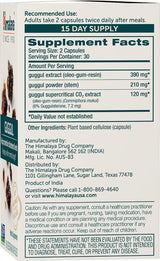 Suplemento de colesterol Guggul, 750 mg, 60 cápsulas