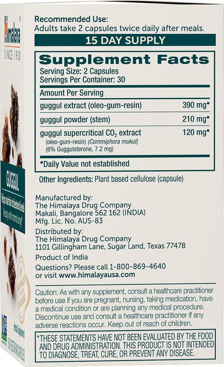 Suplemento de colesterol Guggul, 750 mg, 60 cápsulas
