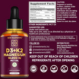 Vit D3 K2 Líquido 10000IU, Magnesio Glyc 5mg, MK7 100mcg