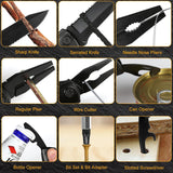 Cuchillo de bolsillo multiherramienta para hombres negro