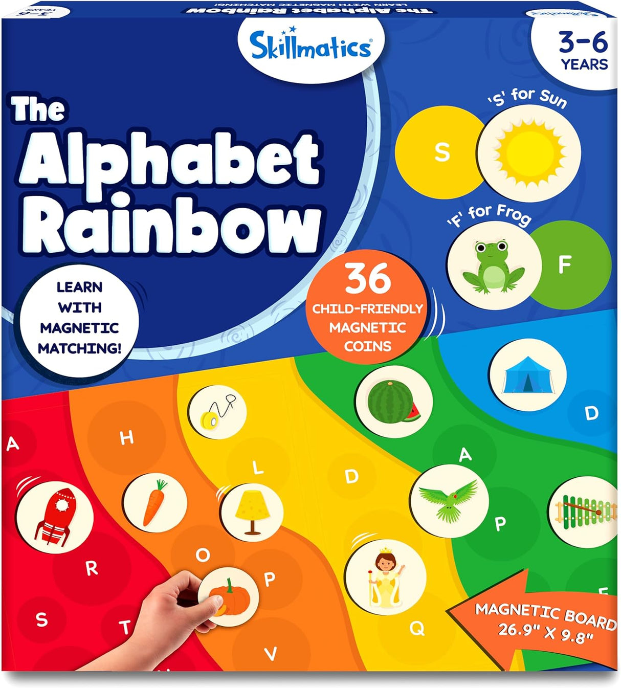 Juego Magnético del Alfabeto - Skillmatics, 35+ Piezas, 3-6 Años