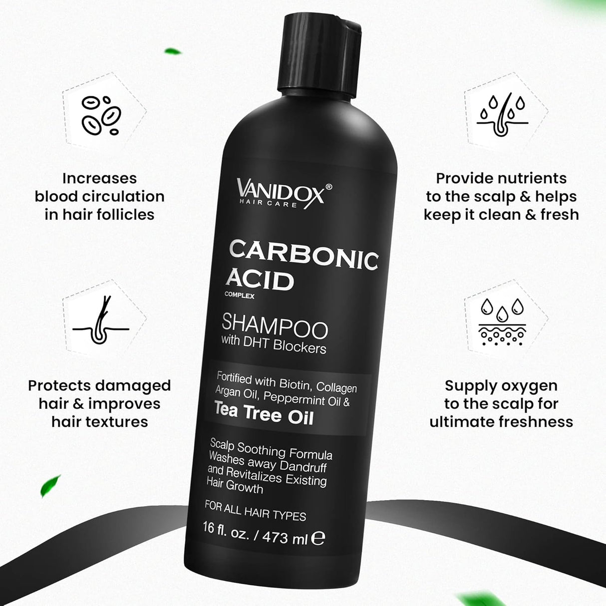 Champú de ácido carbónico para hombres y mujeres VANIDOX