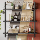 Estantería Flotante Bestier, 3 Niveles para Cocina y Baño