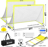 Juego de 2 porterías de fútbol para niños de patio trasero