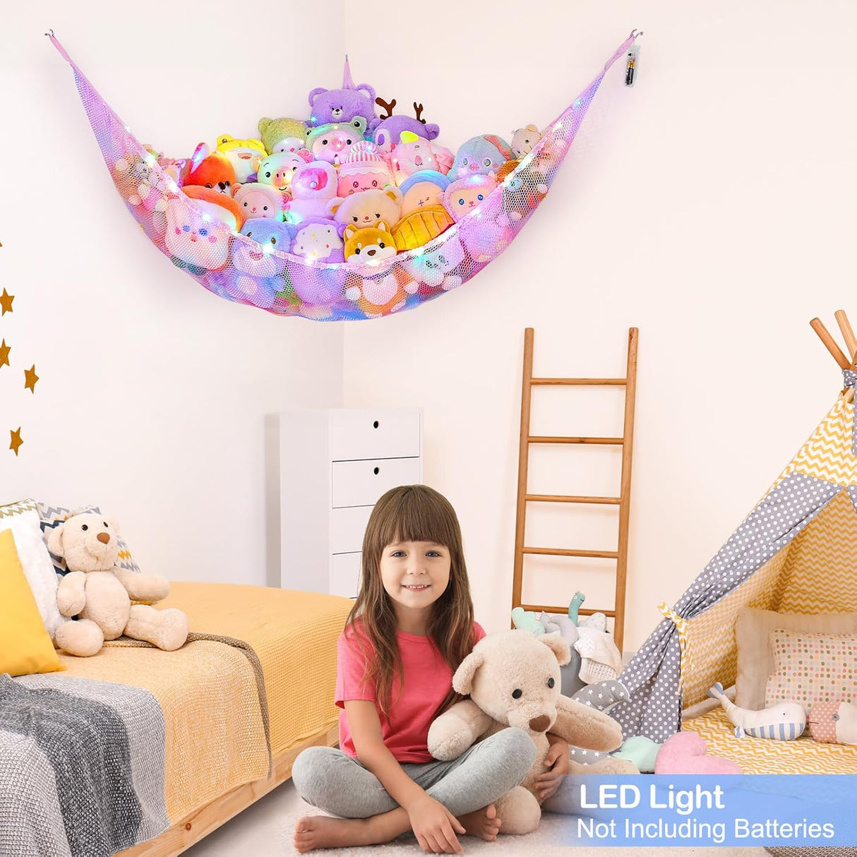 Hamaca para Peluches Basumee con Luz LED y Control Remoto