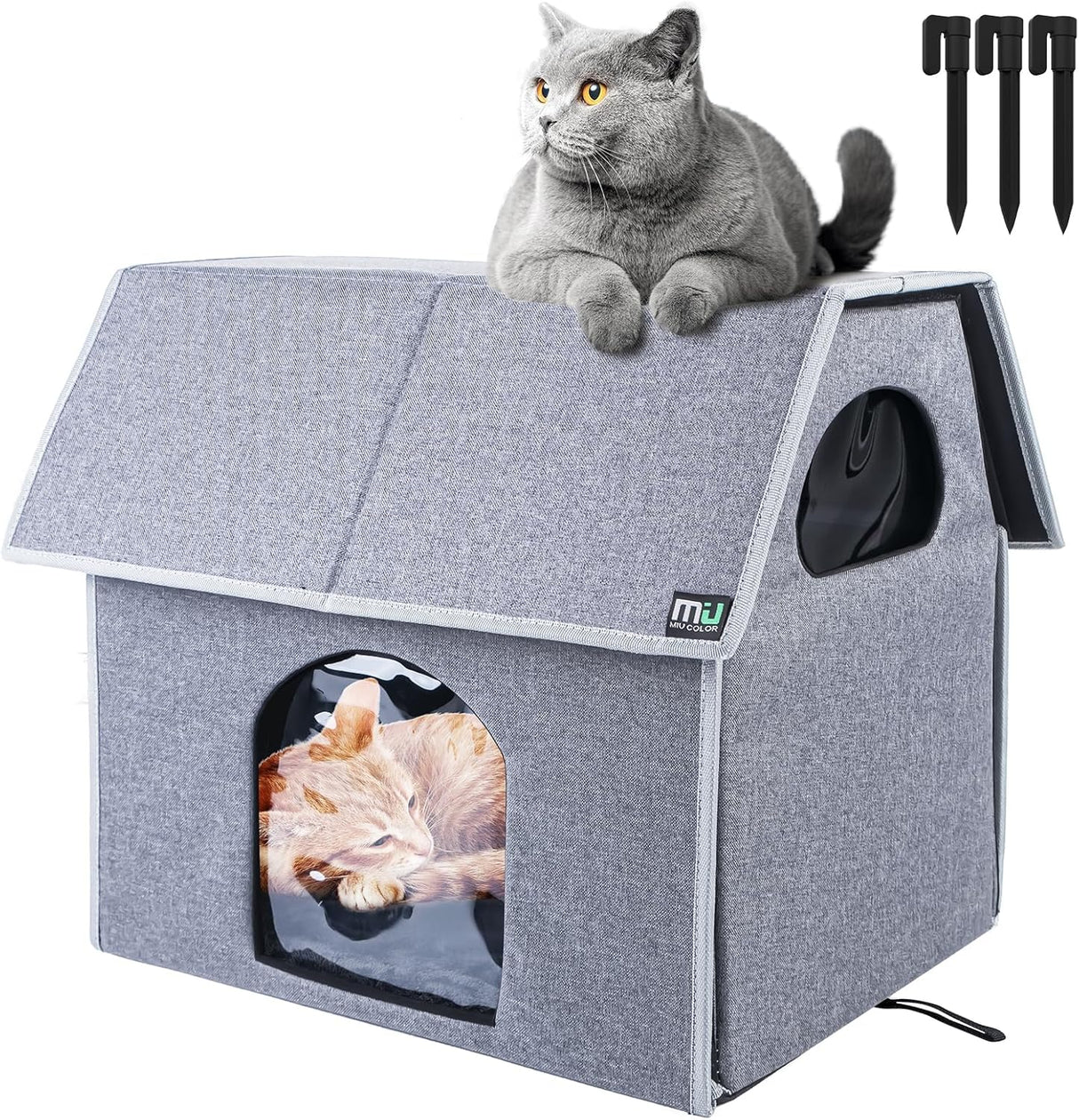 Casa para Gatos MIU Color, Aislada, Grande, 17.1 x 15 x 16.6