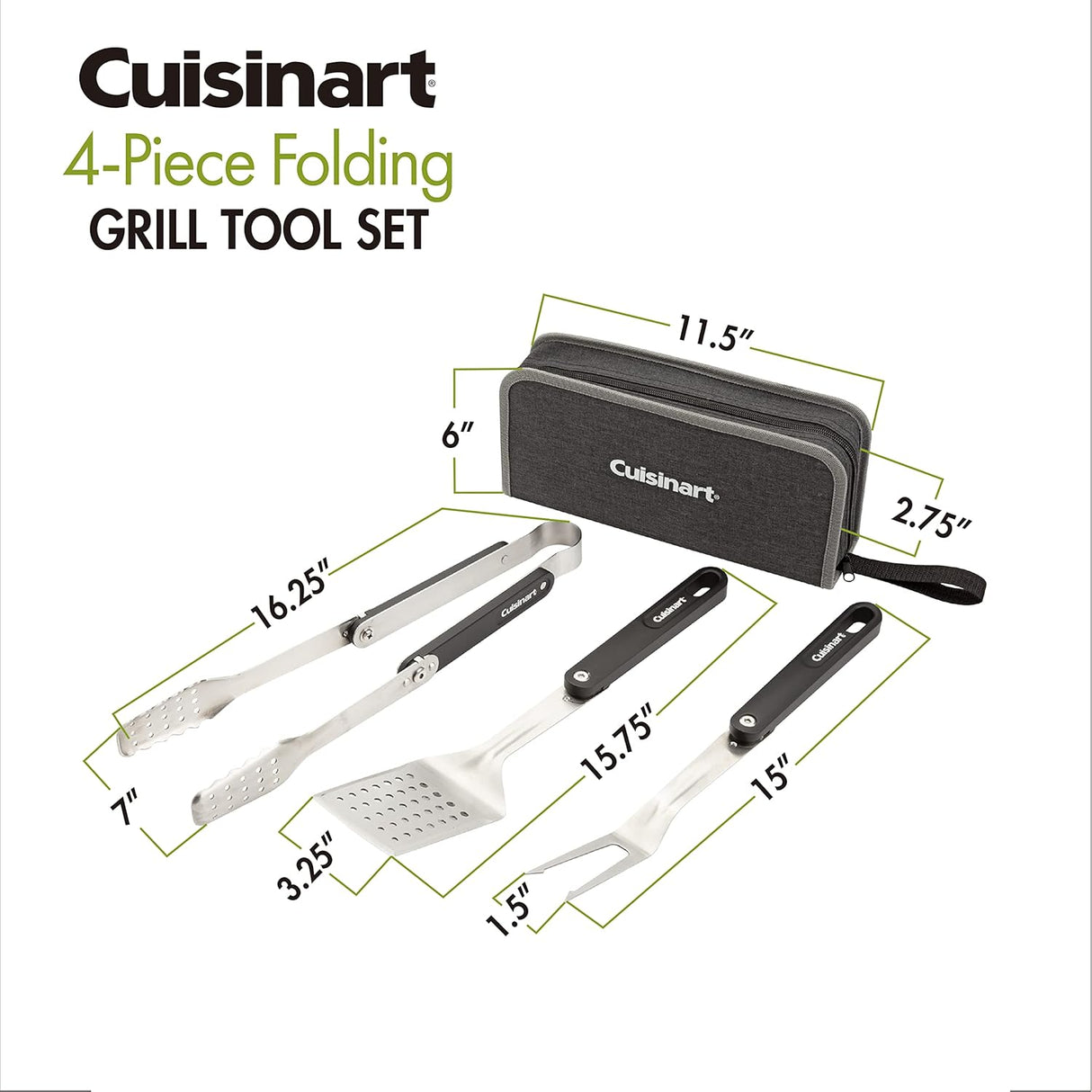 Set de Utensilios de Parrilla Cuisinart CGS-1000, 4 Piezas