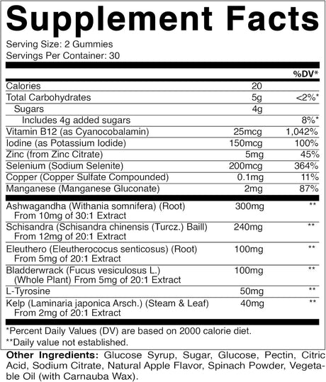 Suplementos Alimenticios veganas de apoyo a la tiroides