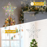 Estrella Decorativa para Árbol de Navidad, 50 Luces, Metal