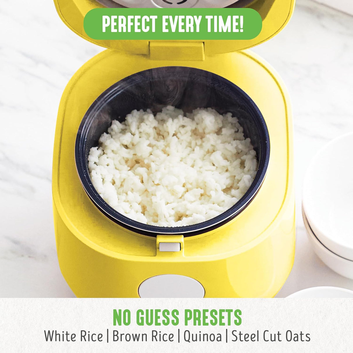 Cocedor de Arroz GreenLife 4 Tazas, Cerámica Antiadherente