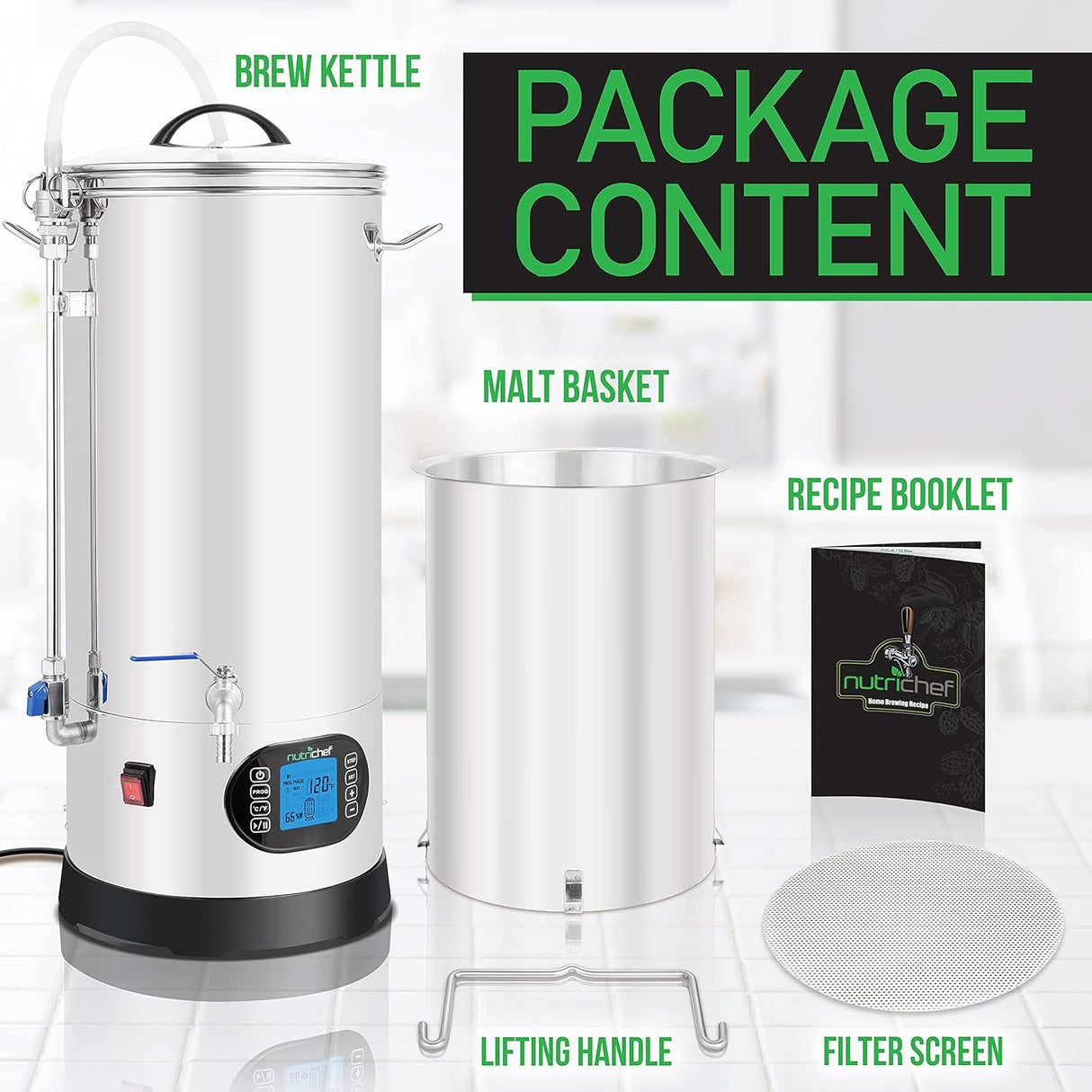 Dispensador de Cerveza de acero NUTRICHEF PKBRKTL200